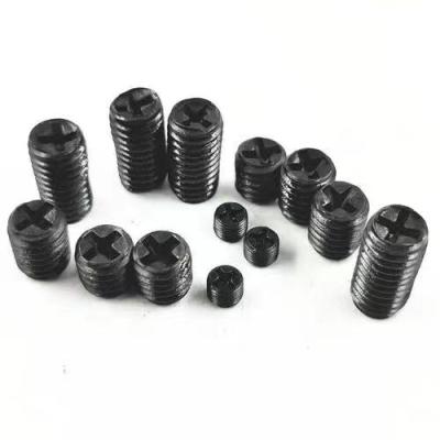 China Factory Direct Sale Round Philip Button Head Square Fasteners American National Standard Screws Carbon Steel Black Set Screws for sale