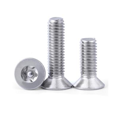 China Pan China Wholesale Brass Aluminum Metal Black Custom Knob Screws Flat Head M6 Stainless Steel Anti-theft Screw for sale