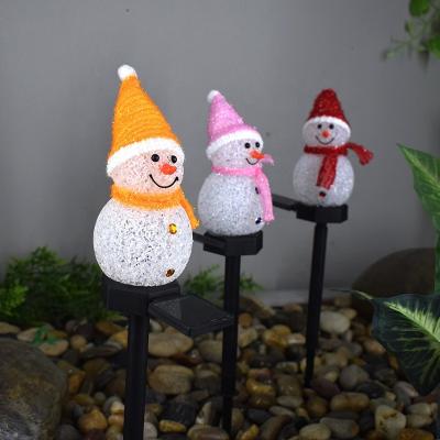 China Garden Led Solar Snowman Lights Holiday Lighting Christmas Gifts Amazon Best Selling Garden Lights for sale