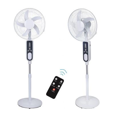 China Household+Outdoor 16 Inch 6V DC Solar Fan Solar Powered AC DC Rechargeable Fan Price Cheap Stand Solar Fan with Panel LED Light for sale