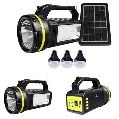 China Sloar Panel Charge Best selling Outdoor Camping Portable Solar Charging Kit Radio Solar Panel Kits Mini Solar Lighting System With SpeakerCL18 for sale