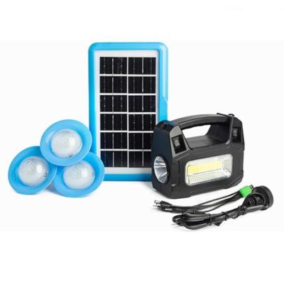 China Sloar Panel Charge Solar power lighting system portable dc small solar system rechargeable solar portable charging light lamp indoor solar lights H for sale