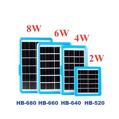 China Solar Power System 6v 8w Small Solar Panel  Outdoor Camping Emergency Use Portable Mini Solar Panel For Phone Charging With Usb Port for sale