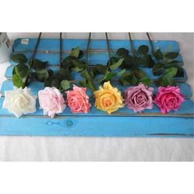 China New Design Fashional Artificial Silk Real Touch Simple Pink Decorative Silk Flower Artificial Flowers for sale