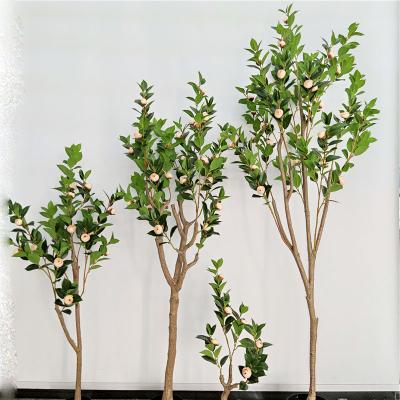 China Factory High Quality Artificial Rose Flower Camellia Tree Fashional Plant Home Office Decoration for sale