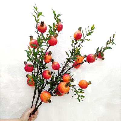 China New Design Fashional Artificial Decorative Pomegranate Fruit Artificial Fruit Home Office Decoration for sale