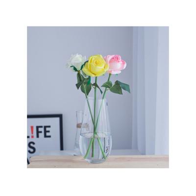 China Eco-friendly China Wholesale Artificial Red Rose Flowers Pu For Wedding Home Decoration for sale