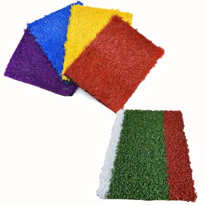 China Biggest Elasticity Rainbow Grass Colorful Sports Artificial Turf Artificial Grass for sale