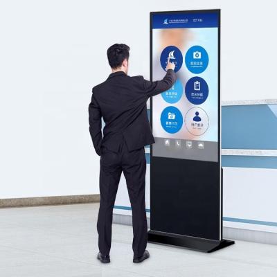 China Indoor 43 49 55 65 Inch Interactive Floor Standing Displays For Advertising Te koop