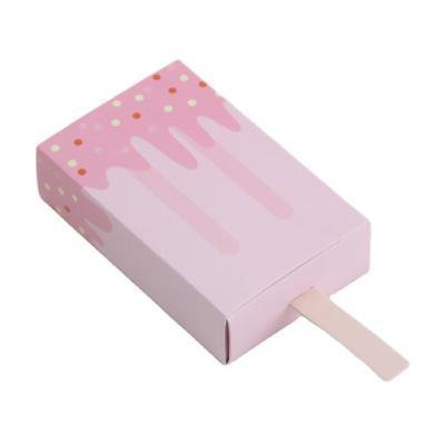 China Bule recyclable and ice cream shape eyelash strip packaging box pinkCustomized creative wholesale for sale