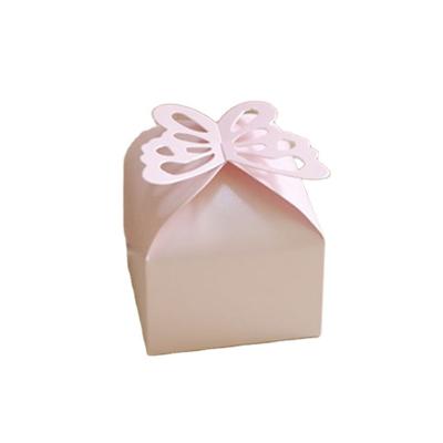 China New Recyclable European-style Wedding Supplies Creative Butterfly Pearl Candy Packaging Box Cavity Candy Box for sale