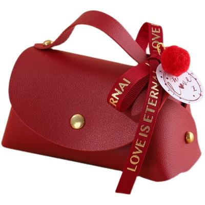 China Gift Handles Leather Jewelry Gifts Bag Box Wholesale Wedding Favor Candy Small Gift Bags Birthday Baby Shower Party Decoration for sale