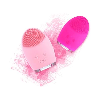 China Silicone Rechargeable Electric Waterproof Facial Massager Device Blackhead Remover Blackhead Remover Facial Deep Cleansing Cleansing Brush for sale