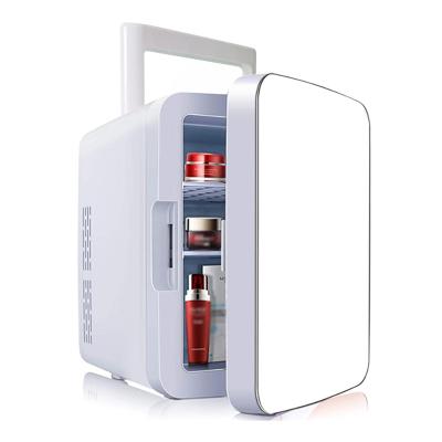 China Fridge 5L LED Decorative Mirror Mini Fridge THERMOELECTRIC Custom Portable Small Beauty Cosmetic Fridge for sale