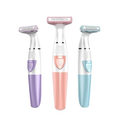 China Household Epilator Portable Rotary Electric Shaver Epilator Shaver Body Face Leg Bikini Lip Depilator Pubic Hair Trimmer for sale