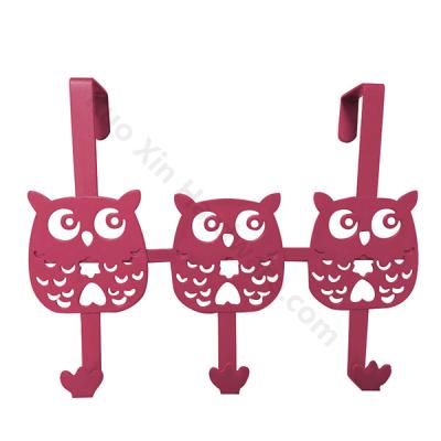 China Viable Pink Metal Door Cute Animal Animal Hook Hanger On Ddoor Clothes Behind The Door Hook for sale