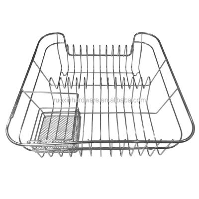 China Sustainable Single Row Dish Drainer Dish Drying Rack Dish Rack Dryer for sale