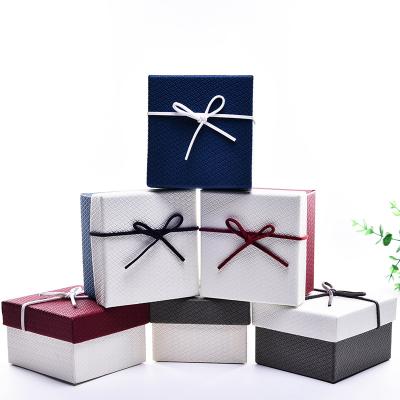 China Recycled Materials Black Small Price Craft Gift Ring Necklace Bracelet Cufflink Paper Present Jewelry Box Small For Packaging for sale