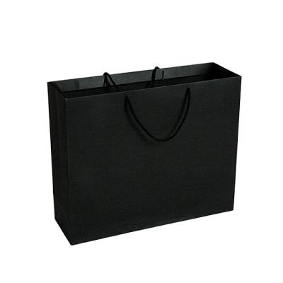 China Wholesale Recyclable White Various Sizes Black Paper Bag Art Craft Custom Card Paper Bag for sale