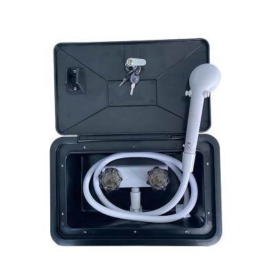 China Thermostatic Faucets RV Shower Box Kit Shower Faucet Lock-Includes For Portable Outdoor Caravan Trailer for sale