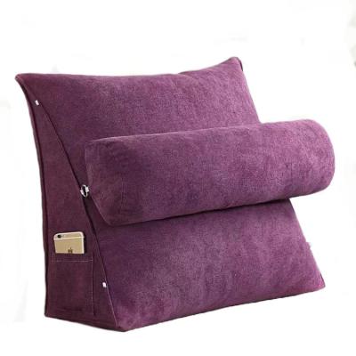 China Adjustable Memory Wedge Triangle Sofa Memory Foam Back Lumbar Throw Cushion Pillow for sale