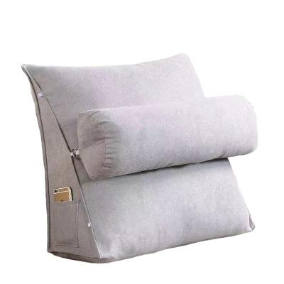 China Adjustable Memory 2 Pcs Wedge Triangle Sofa Home Couch Memory Foam Lumbar Back Throw Cushion Pillow for sale