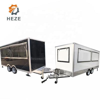 China Mobile Vegetable Processing Plant Jekeen Fast Food Electric Truck Trailer Hot Dog Vending Cart Ice Cream Push Cart for sale