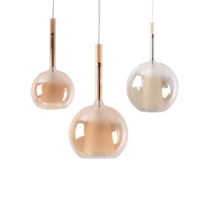 China Modern Nordic Ceiling Hanging Lighting Modern Hand Blown Glass Pendant Light for sale