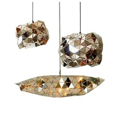 China Hotel Designer Stainless Steel Decorative Art Hanging Lighting Modern Pendant Lamp for sale