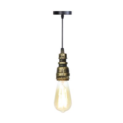 China Restaurant Decoration Hanging Pipe Pendant Lamp Rust Vintage Light Industrial Iron For Hanging Restaurant Restaurant Decoration Ceiling Black for sale