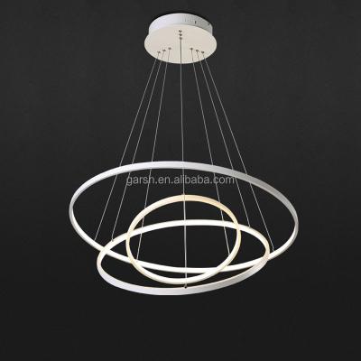 China Modern Aluminum Coating Cycle Modern Ring LED Pendant Light for sale