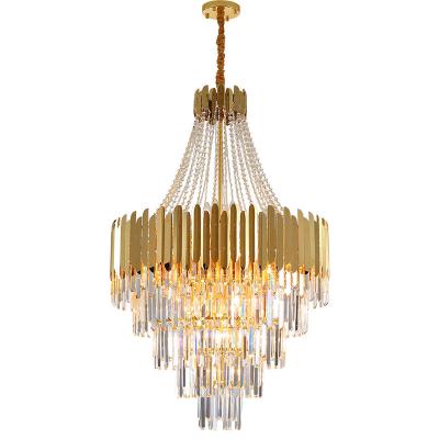 China Modern Modern Chandelier Crystal Lights Luxury Prisms Chandelier for High Ceiling for sale