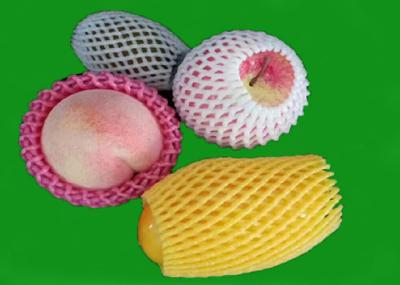 China Food Grade PE Epe Foam Fruit Net Yellow Color 3 - 15cm Width for sale