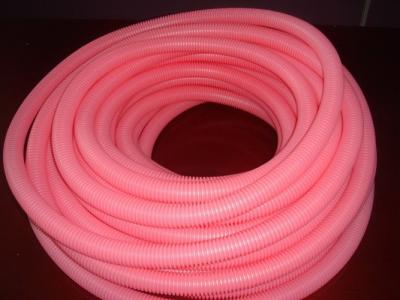 China Pink Corrugated Flexible Tubing PP PE PA  Insulation Tubing Factory for sale