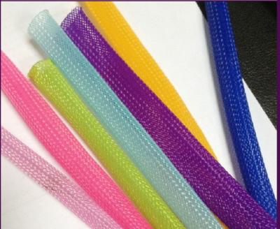 China Non Flammable Flexo Pet Expandable Braided Cable Sleeving Wear Resistant Wire Harness for sale