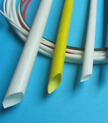 China SGS Silicone Rubber Fiberglass Sleeving , Braided Fiberglass Sleeve Extrudgd for sale