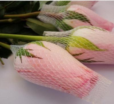 China White Extruded Protective Netting Sleeve For Rose Flower for sale