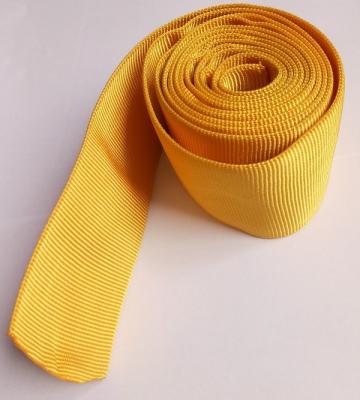 China CE Woven Polyester Hollow Webbing , Yellow Webbing For Hydraulic Pipes for sale