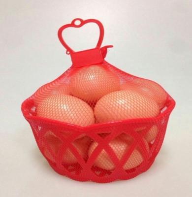 China Plastic Egg Packaging Mesh Sleeve Plastic Tube Netting Red Color Large Load Capacity for sale