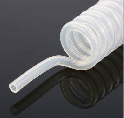 China Medical Grade 100% Premium Flexible Silicone Rubber Tubing Spiral Type Customize for sale