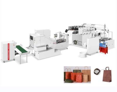 China Hotels Manual Peper Bag Bottom Folder Machine with Twisted Rope Handle and Flat Handle (GK-RZFD-450BTF) for sale