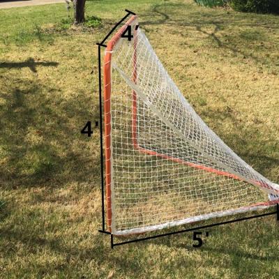 China Lacrosse Sports High Quality Steel Tube 4' *4' *5' Target Hockey Portable Folding Mini Hockey Goal Training For Kids for sale