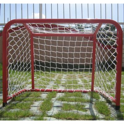 China Hockey Sports China High Quality Custom Small Size Metal Floorball Ice Hockey Goal Posts With Net For Kids for sale