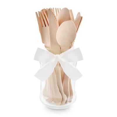 China Billions Eco-Friendly Disposable Wooden Spoon Wooden Spoon Cutlery Eco-Friendly Cutlery for sale