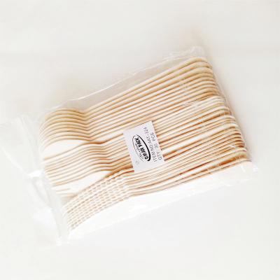 China Biodegradable Wooden Cutlery Disposable Birch Wood Cutlery Set Eco - Friendly Wood for sale