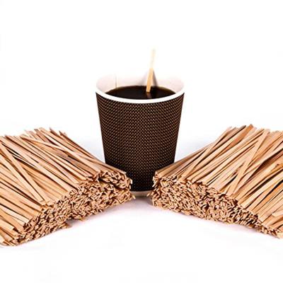 China Billions Viable Maker High Quality Custom Disposable Stick Coffee Wooden Individually Wrapped Wooden Stirrers for sale