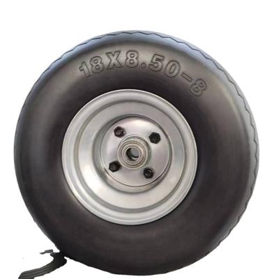 China LAWN MOWER WHEEL PU RUBBER WHEEL 18X8.50-8 for sale