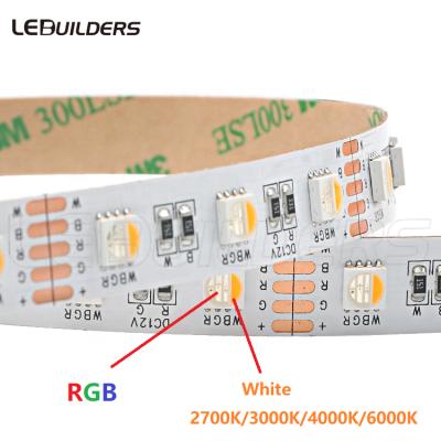 China Decorative Lighting Drop Shipping 4 in 1 Flexible RGBW Led Strip 5050 60leds/m 5m DC12V 24V Led Strip Light IP65 SMD 5050 Outdoor Led Strip Light for sale