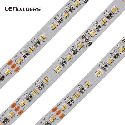 China Decorative lighting bicolor led strip color temperature adjustable smd 2216 led strip 180leds/m 12/24V for sale