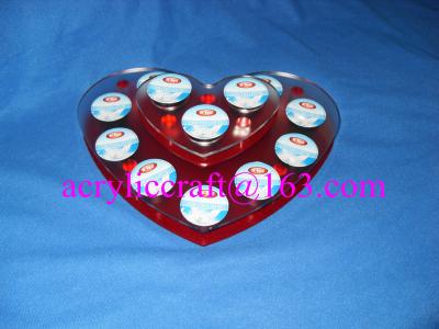 China Heart shape acrylic coffee capsule holder for sale